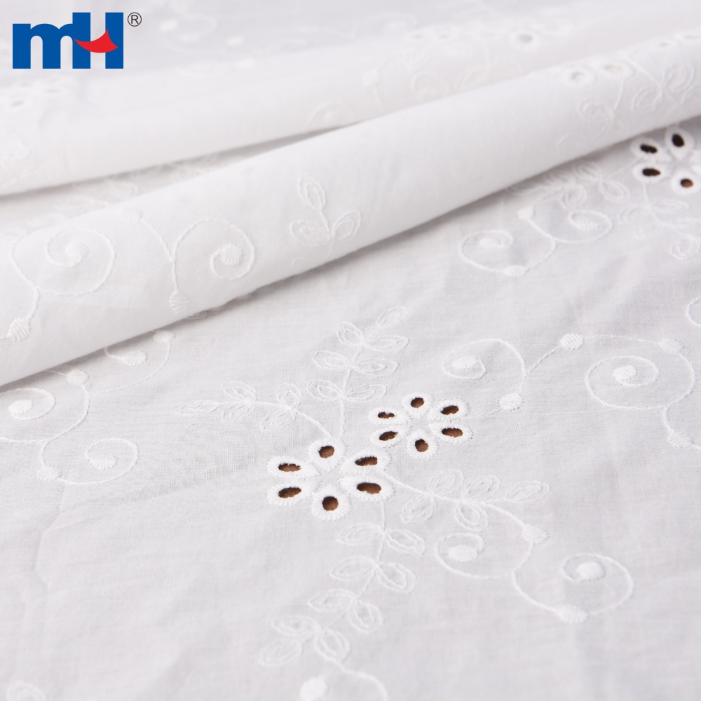 floral eyelet fabric