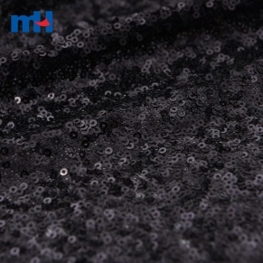 Tela de lentejuelas con brillo negro