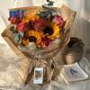 Papier d'emballage de bouquet d'impression de journal