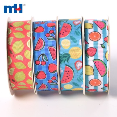 Fruit Print Grosgrain Ribbon