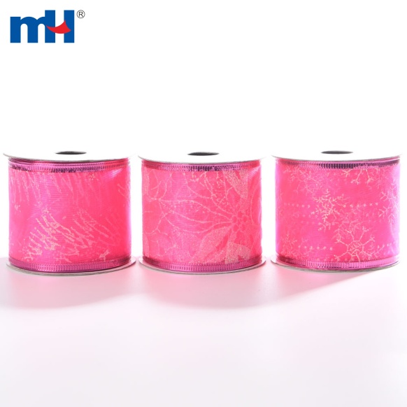 pink wired ribbon