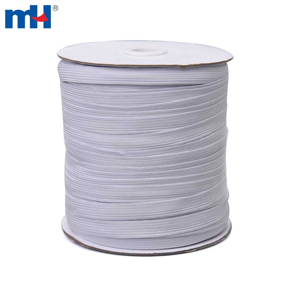12mm White BRAIDED ELASTIC X 130 metre SPOOLS FROM MANUFACTURE