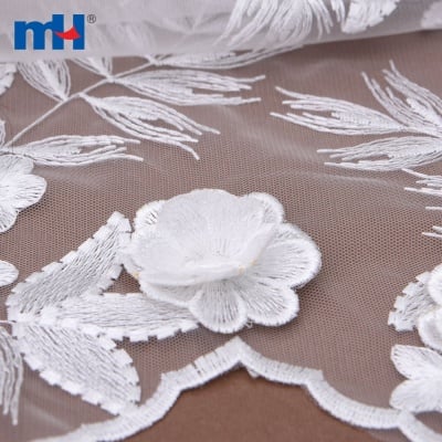 3D Flowers Lace fabric