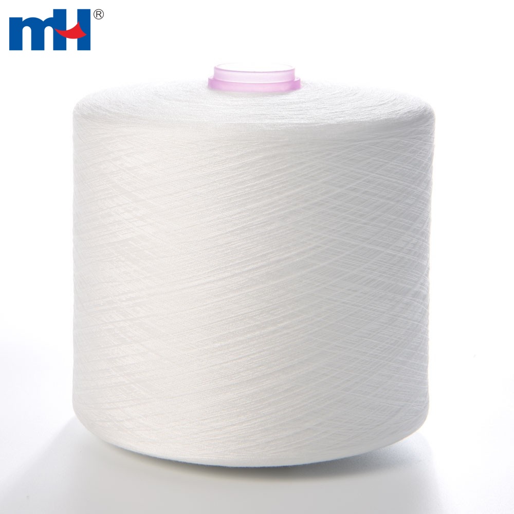 42S 2 Pure White Virgin 100 Polyester Spun Sewing Thread Yarn Dyeing Tube