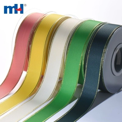Gold Edge Grosgrain Ribbon