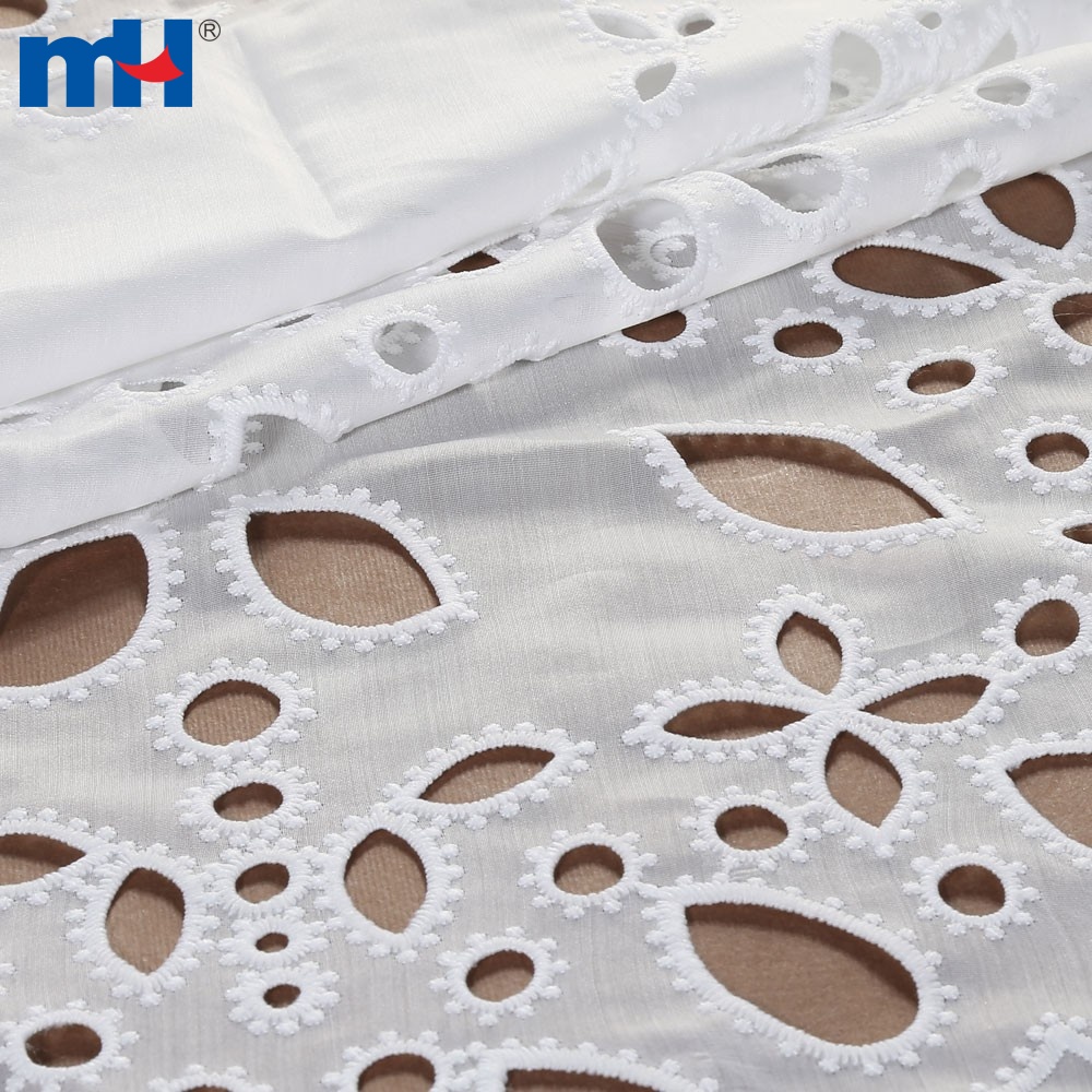Laser Cut Embroidery Eyelet Lace Fabric
