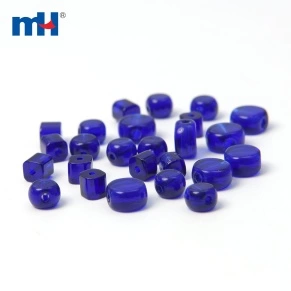 Perles de verre lustrées bleu royal