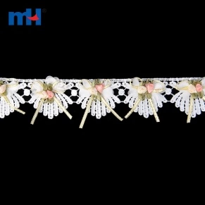 3D Chiffon Flower Lace Trim