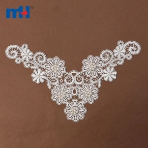 Applique de col en dentelle chimique