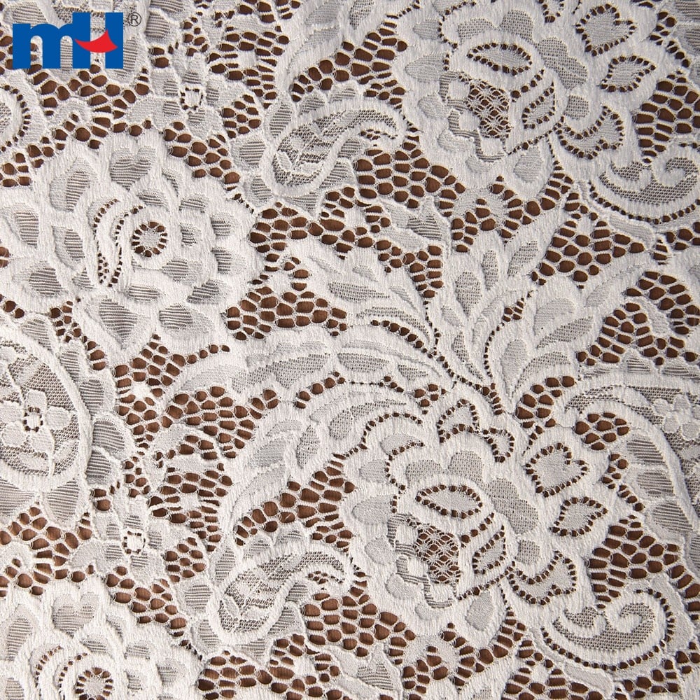100% Polyester Stretch Mesh Tricot Lace Fabric