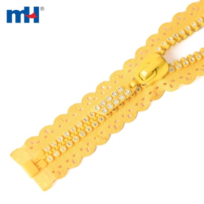 #5 Separating Rhinestone Zipper