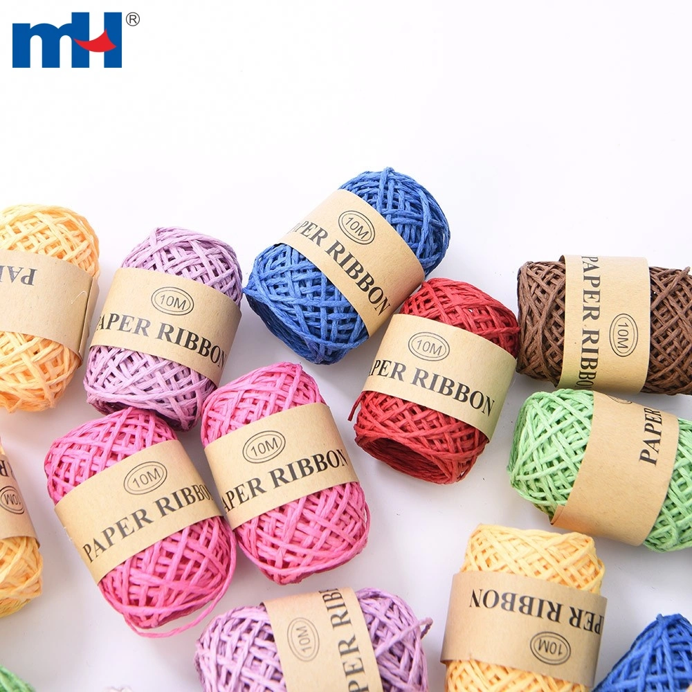 10m Colourful DIY Natural Raffia Paper Cord String