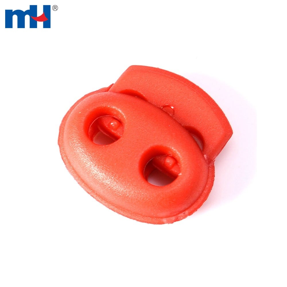 Double Holes Plastic Spring Cord Lock Stopper for Jacket