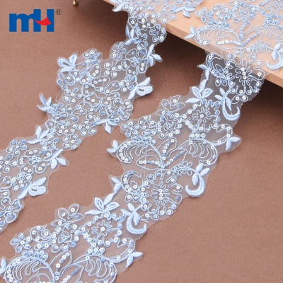 Corded Sequins Lace Trim