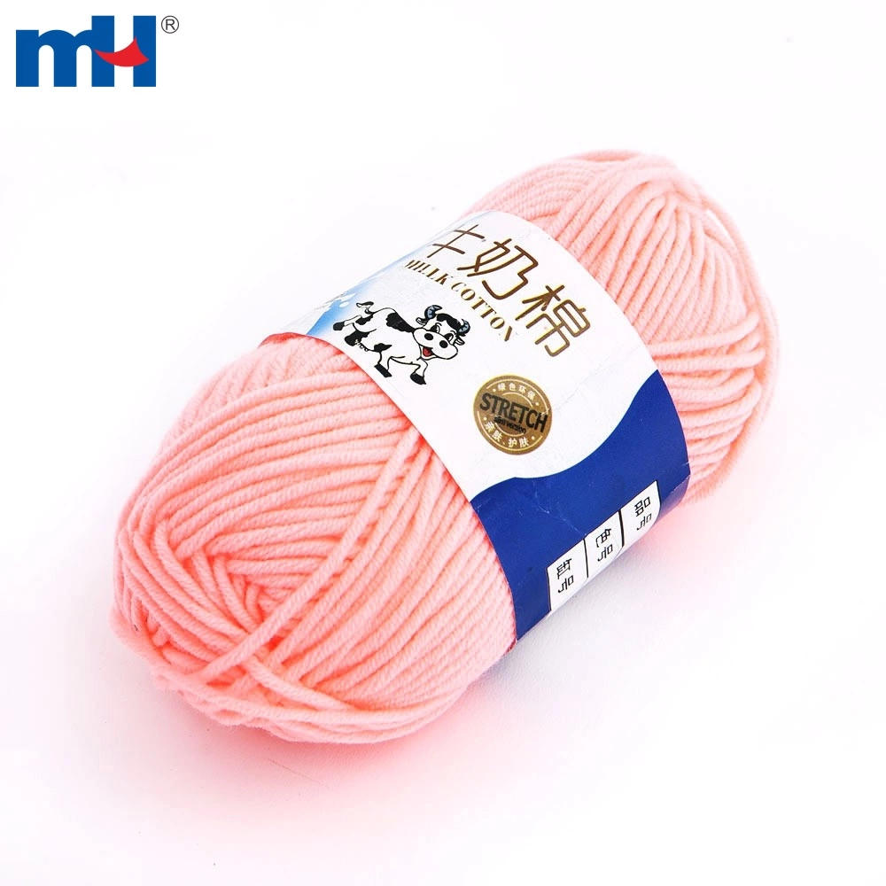 Smooth Cotton Natural Hand Knitting Wool Yarn Ball Baby Wool Craft-Flesh Pink 