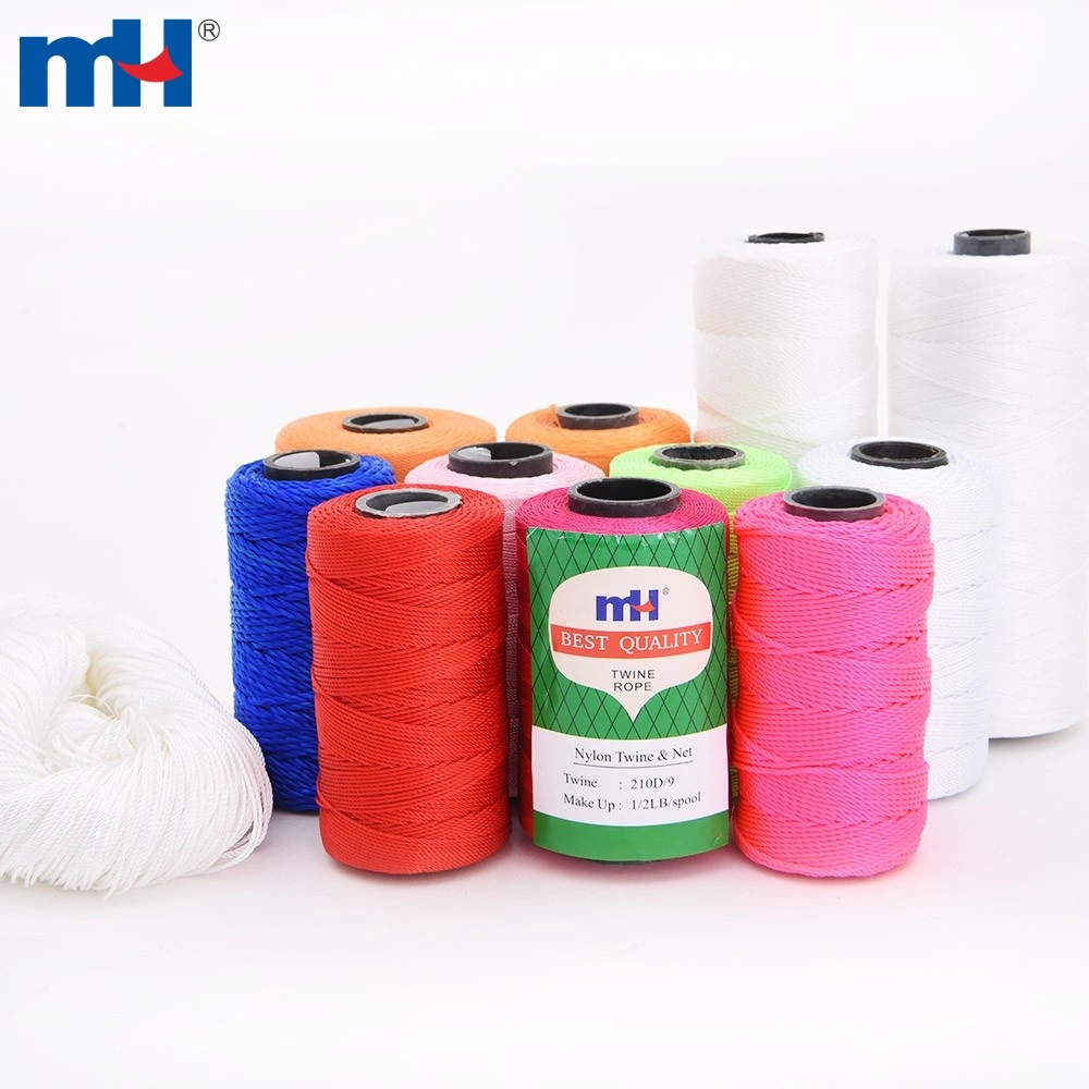 China 210d/9 100% Nylon Multi-Filament Fishing Twine In Raw White