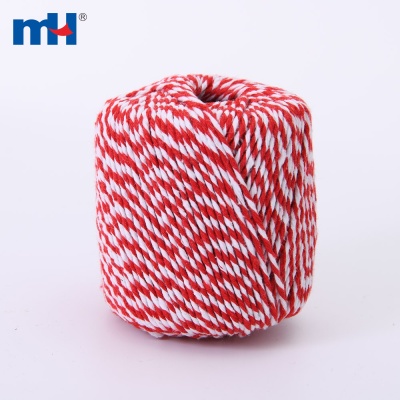 2mm Red White Macrame Cord