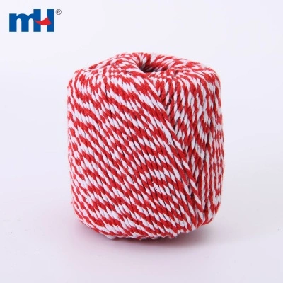 2mm Red White Macrame Cord