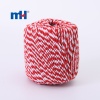Cordón de macramé blanco rojo de 2 mm
