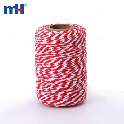 2mm Red White Cotton String Twine