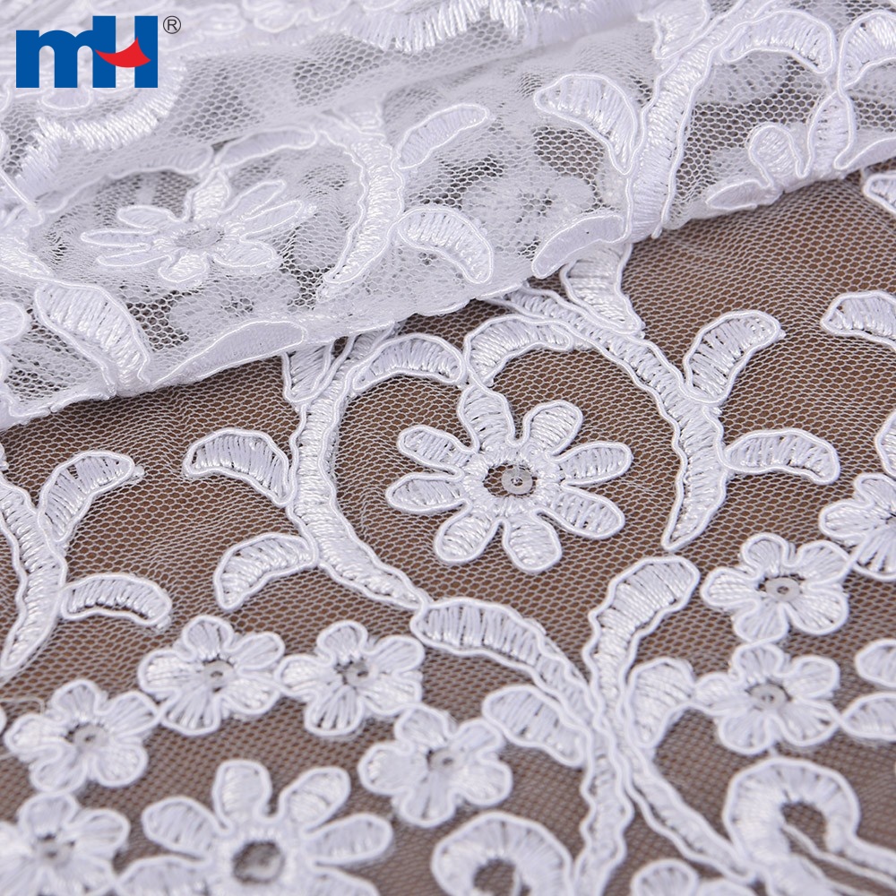 New Arrival Embroidery Lace Fabric Bridal Lace Fabric 130cm Width