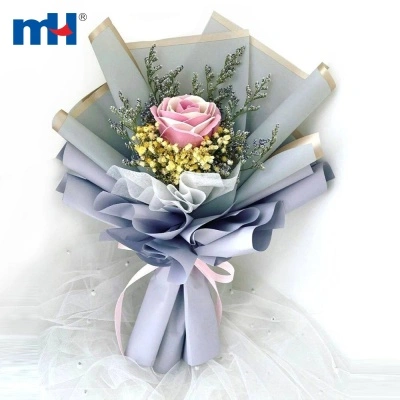 Gold Edge Bouquet Wrapping Paper