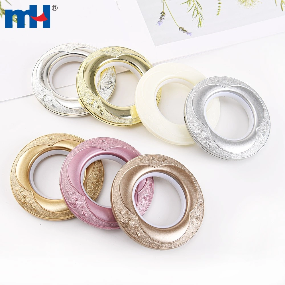 42mm Rose Engraved Eyelet Curtain Rings for Curtains with Low Noise