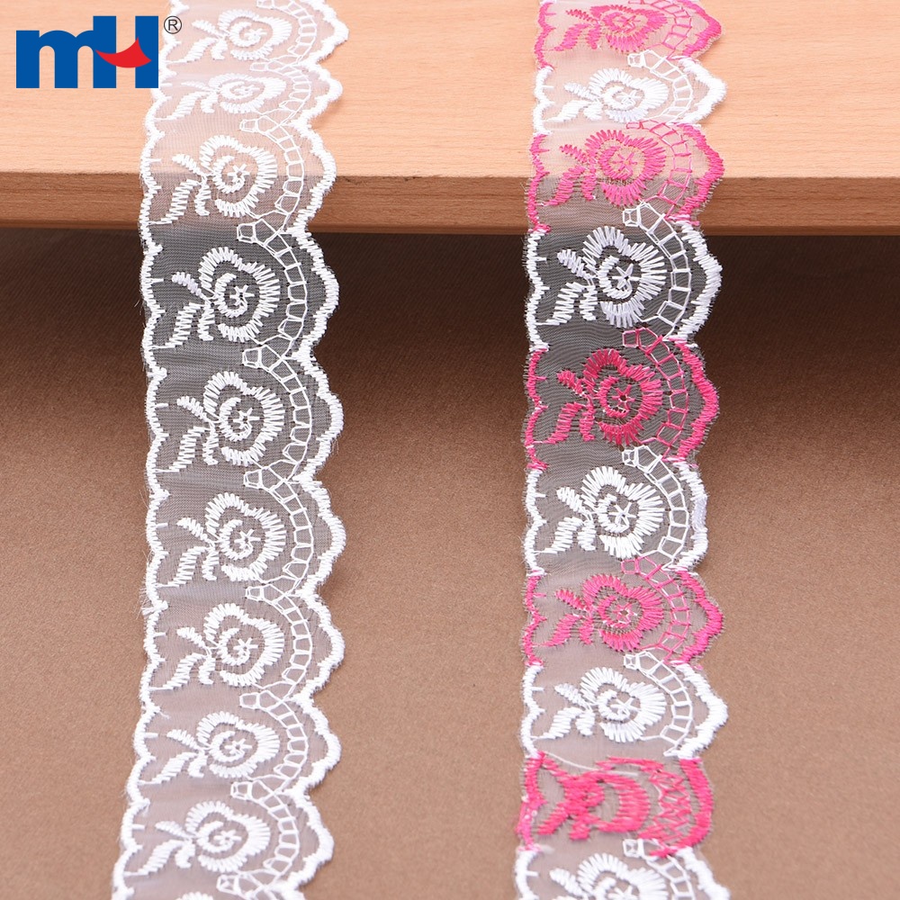 Embellished lace trim discount