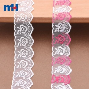 Scalloped Embroidered Tulle Lace Trim