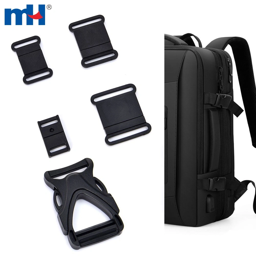 20*48mm Single Adjustable Quick Side Release Buckle Clips with Slides ...