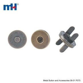 Bouton de sac à pression magnétique super fin