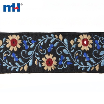 Cinta de bordado de cortina jacquard tradicional