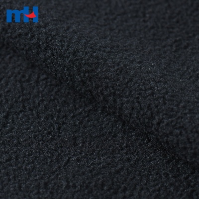 Solid Black Polar Fleece Fabric