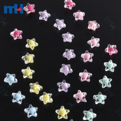 Perles acryliques transparentes de couleurs mélangées