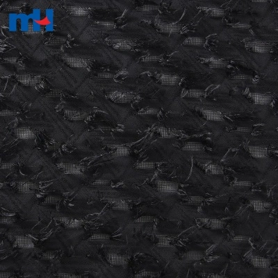 Fringed Composite Filament Jacquard Chiffon