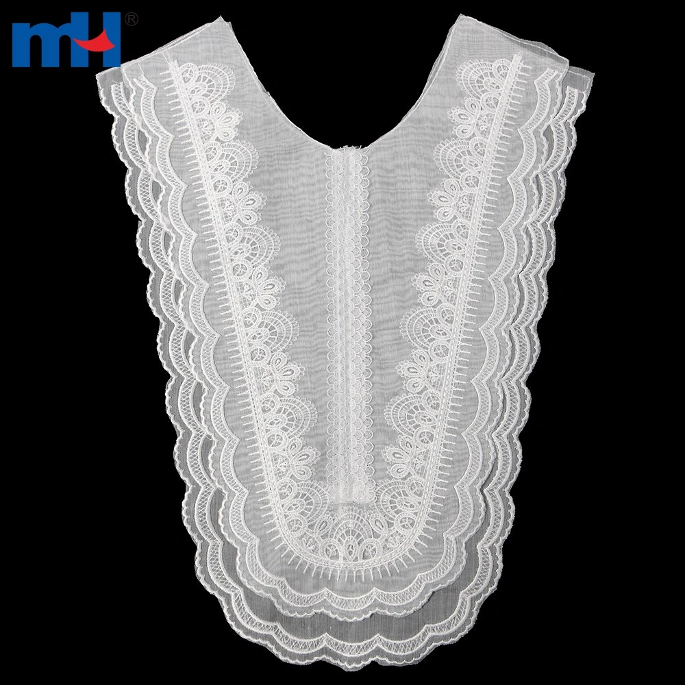 1 Piece Embroidery Organza Lace Collar for Garment Accessories and