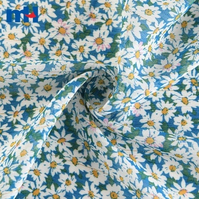 Printed Floral Crinkle Crepe Chiffon