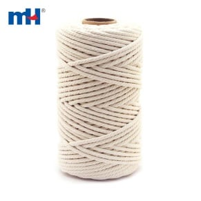 Cordón de macramé de algodón de 5 mm
