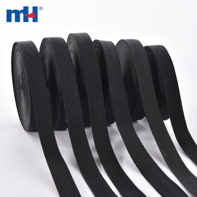 Black Polypropylene Webbing Tape