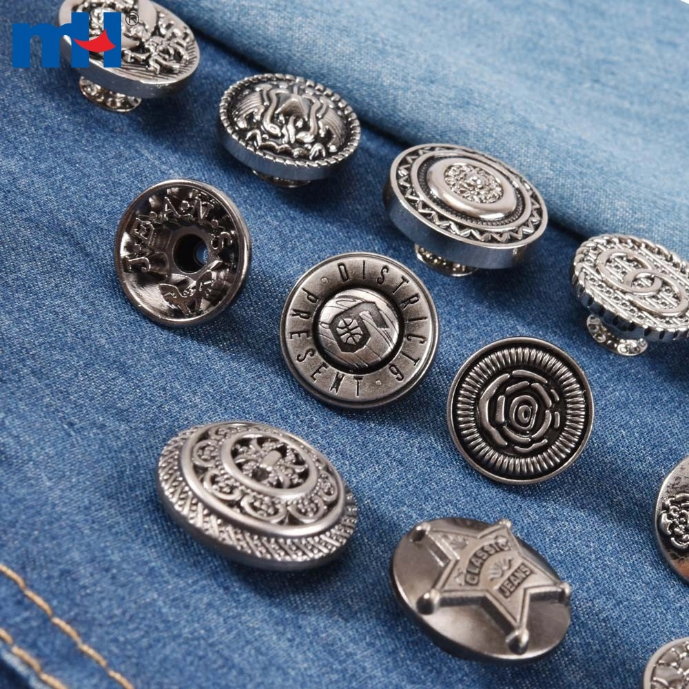 Zinc Alloy Denim Jean Buttons Replacement