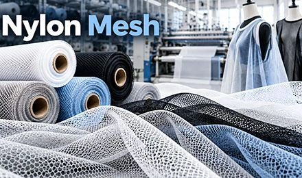 Vải lưới nylon dùng trong công nghiệp và may mặc.