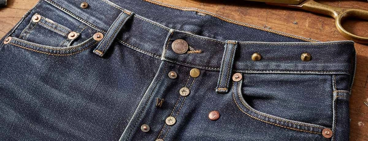 rivets on jeans