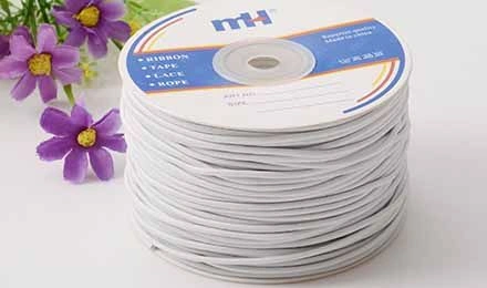 Elastic Cord Roll: White for the Garment Industry