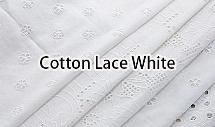 Top Quality Cotton Lace White Fabric for Elegant Designs