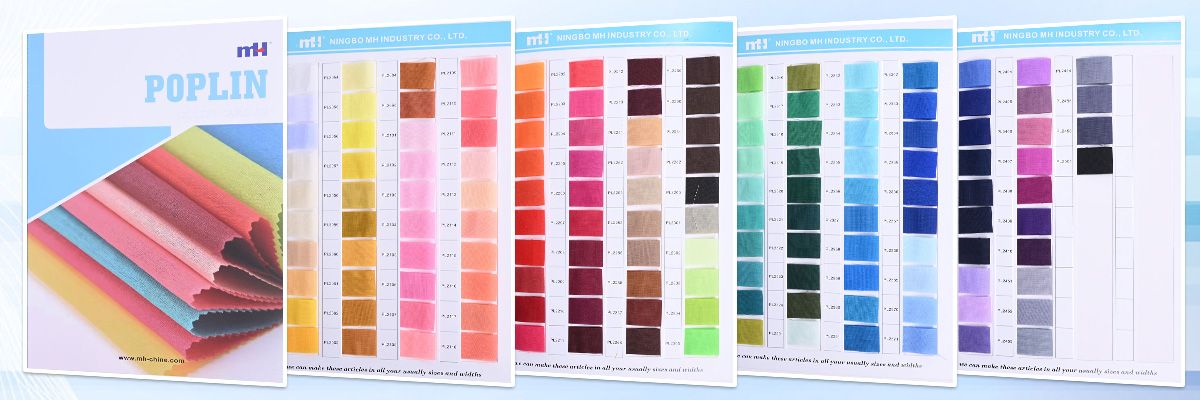 poplin fabric color card