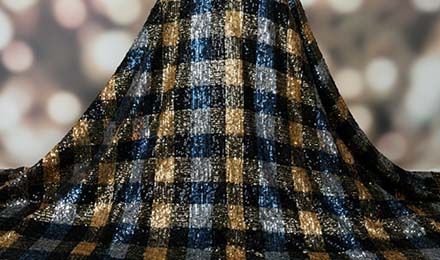Plaid Sequin Fabric: Features and Design Applications