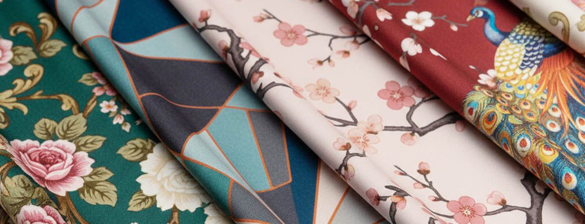 satin fabric print