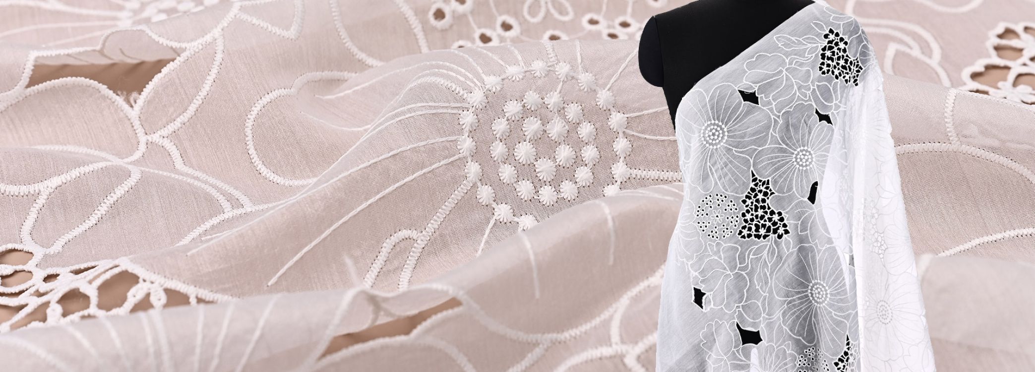 Elegant Laser Embroidery Lace