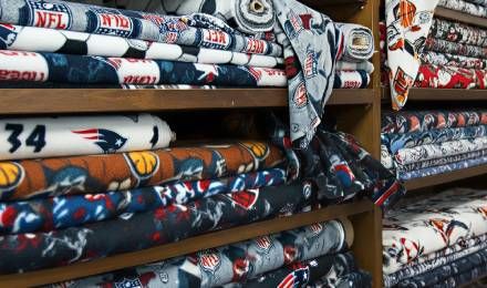 NFL Football Fleece: Teams Fabric by the Yard