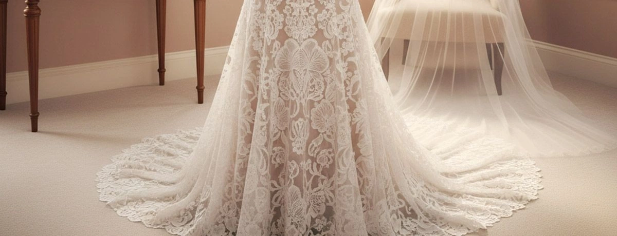 guipure lace wedding dress